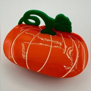 Pumpkin with Stem Hair Clip New